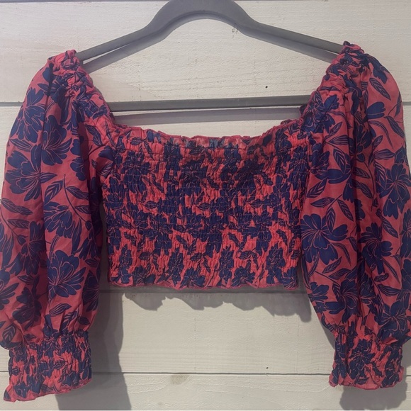 Lu Bella Vibrant Pink and Blue Crop Top with Chic Design - Picture 7 of 13